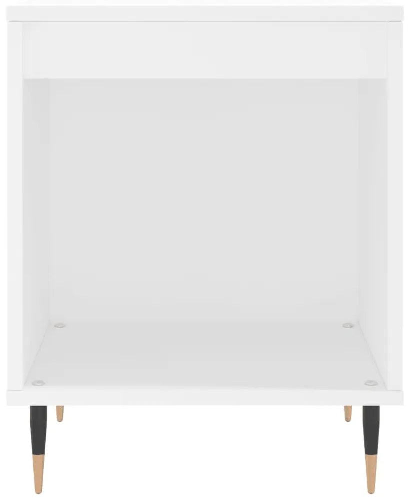 Fehér szerelt fa éjjeliszekrény 40 x 35 x 50 cm