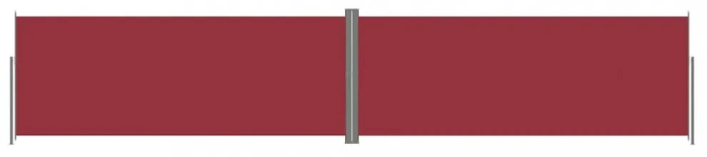 piros behúzható oldalsó napellenző 200 x 1000 cm