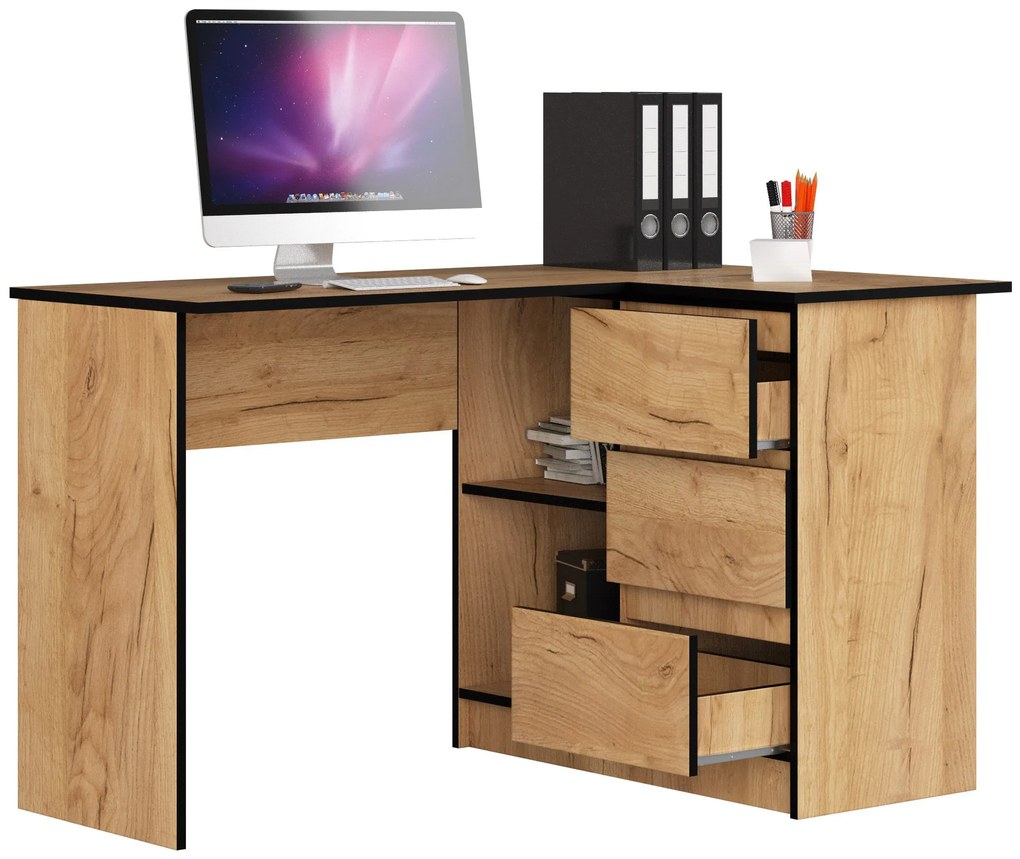 Sarok PC asztal Bodhi (craft tölgy) (J). Akció -14%. 1069481