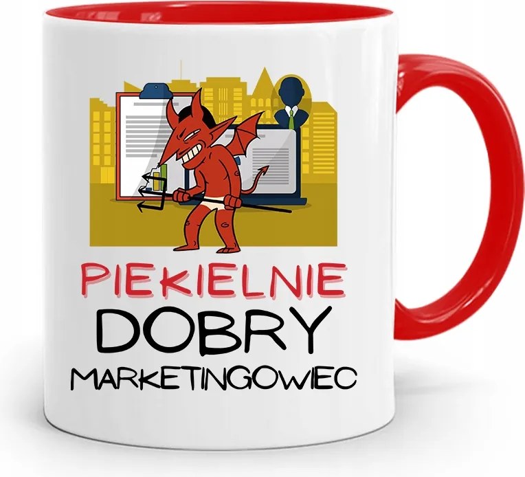 Marketingeseknek Marketing Bögre Piros Ajándék fényképes nyomtatással