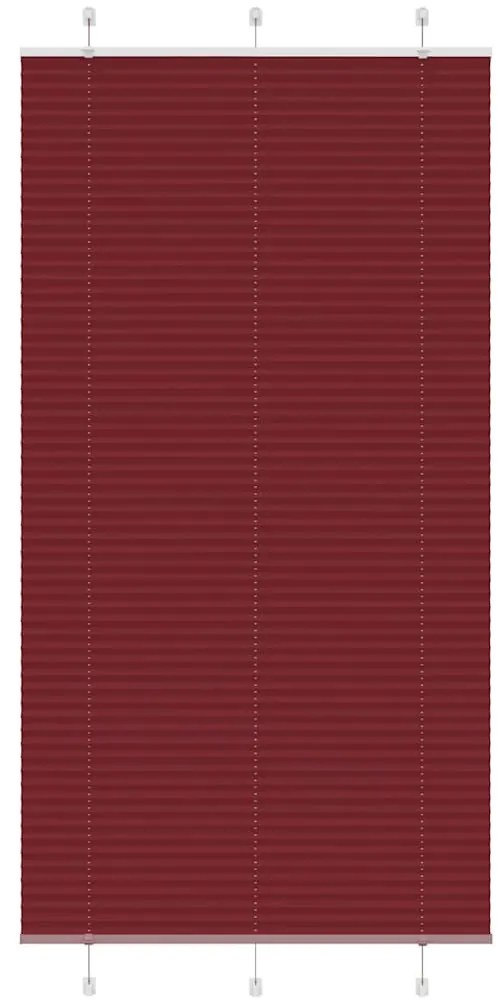 pliszírozott redőny Bordeaux piros 110x200 cm szövetszélesség