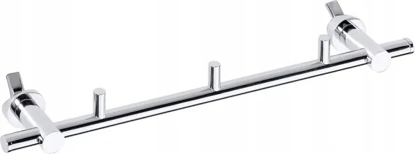 Bemeta Rawell egyszerű állítható törölközőtartó akasztókkal 134504222