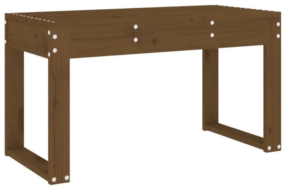 mézbarna tömör fenyőfa kerti pad 80 x 38 x 45 cm