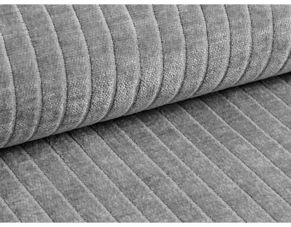 Világosszürke kordbársony kanapé 224 cm Bergano – Cosmopolitan Design