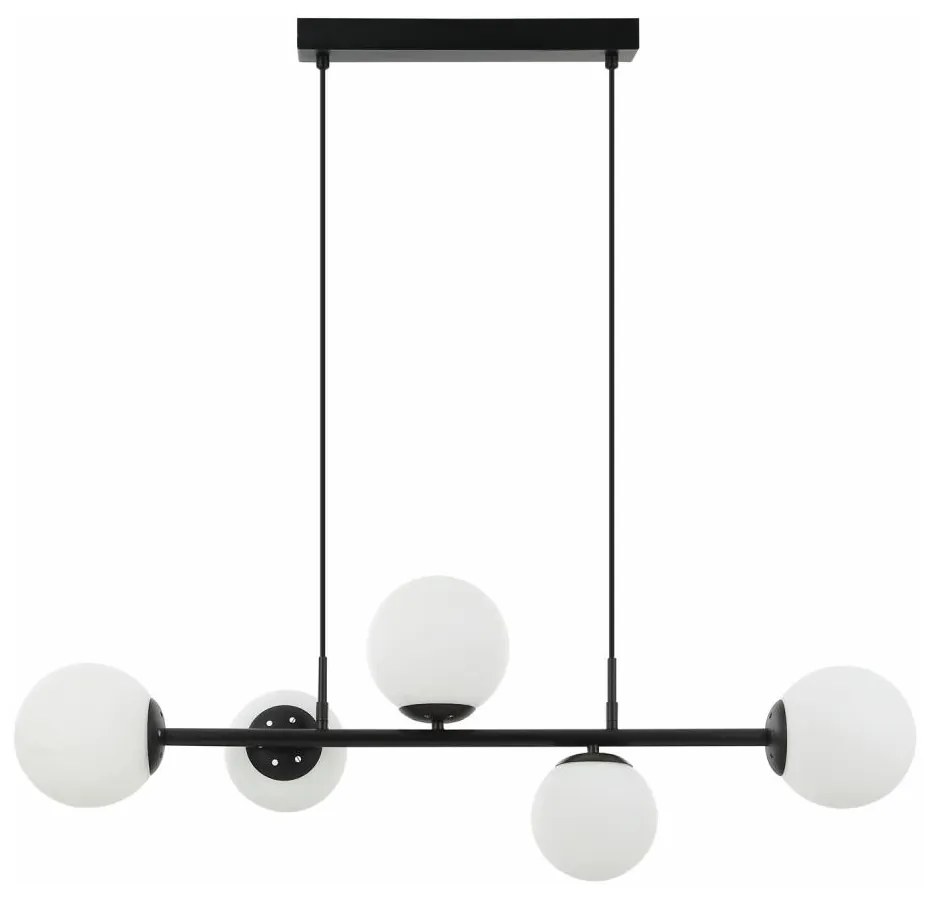 Kábeles csillár MADDIE 5xE14/5W/230V fekete