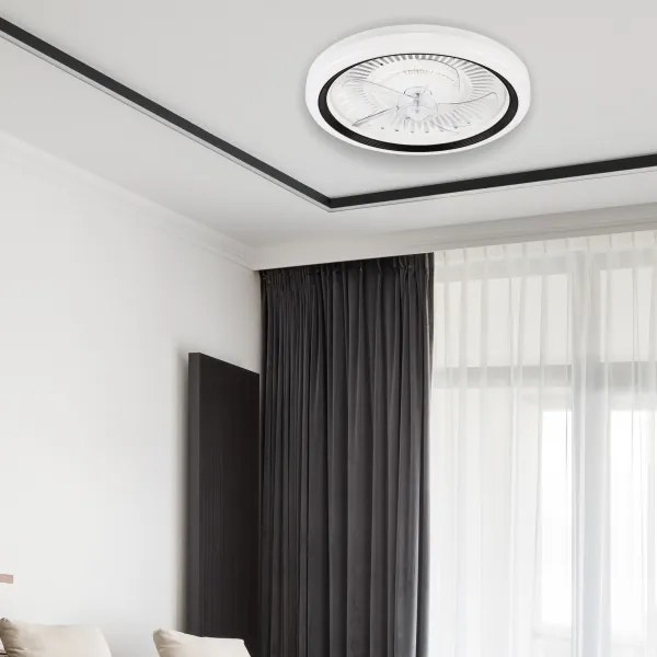 LED Mennyezeti lámpa ventilátorral GEMMA LED/37W/230V fehér + távirányító