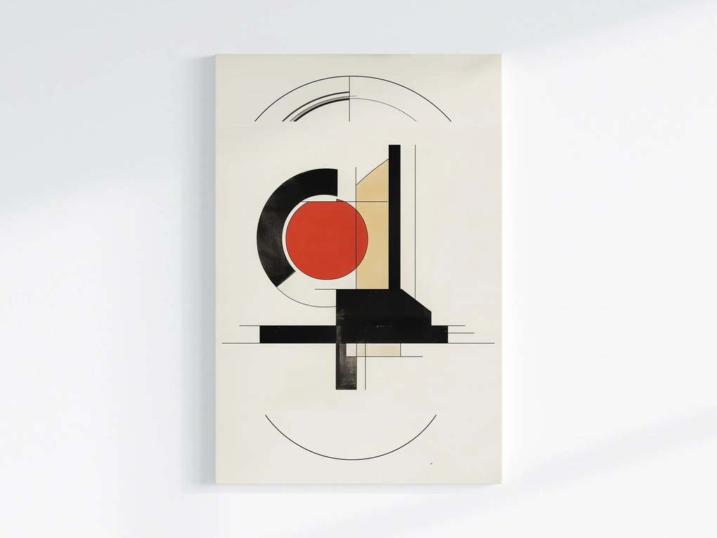 Vászonkép Canvas Grafika Geometria Kör Absztrakt Bauhaus 40x60