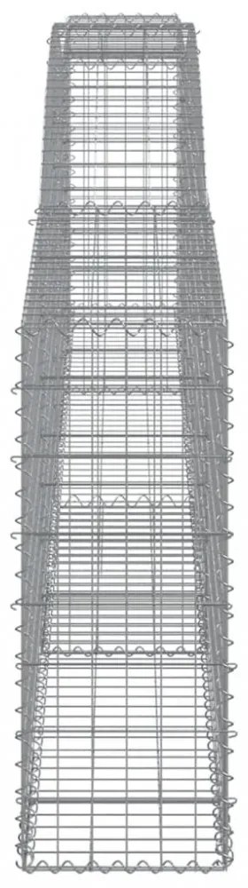 8 db íves horganyzott vas gabion kosár 400x30x80/100 cm
