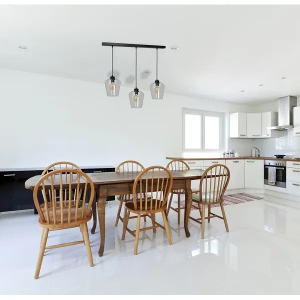 Csillár SANTIAGO 3xE27 / 60W / 230V átlátszó