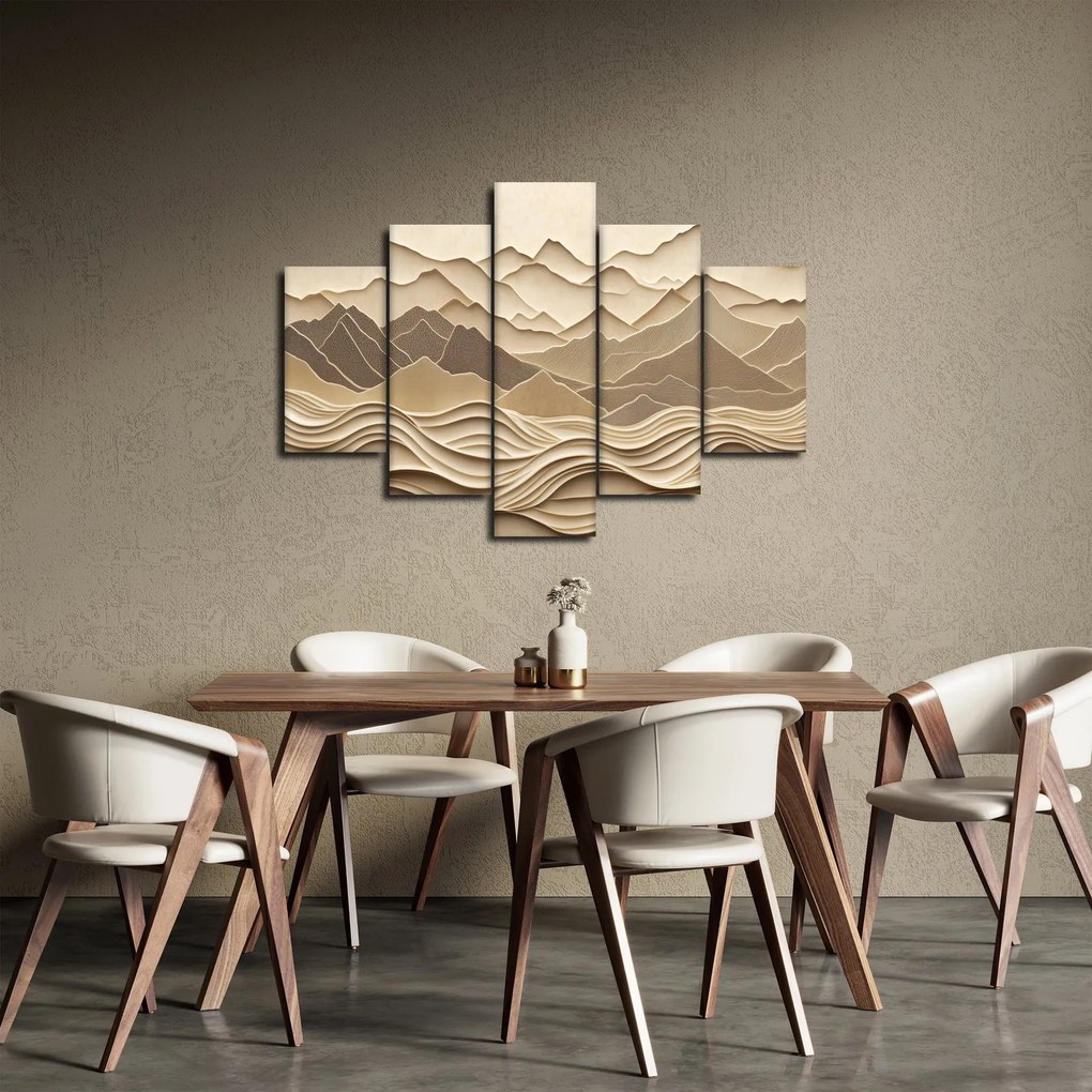 Kép - 3D hegyvonalak (150x105 cm)