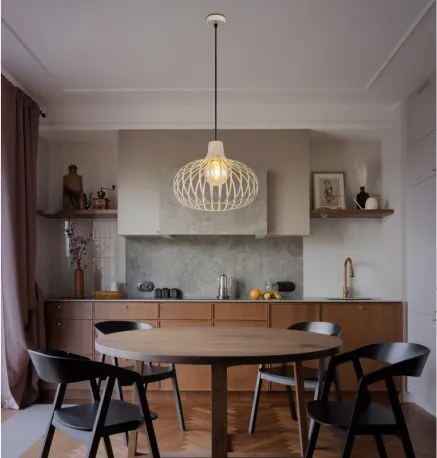 Globo 33370119 Függesztett lámpa, matt homokszínű fém, fekete textil kábel, ø: 400 mm, M: 1500 mm, 1xE27 60W 230V izzó nélkül
