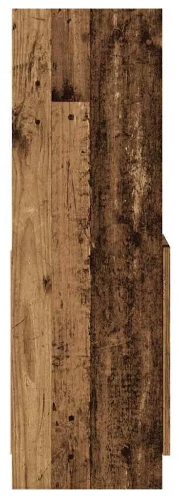antik fa színű szerelt fa magasszekrény 92 x 33 x 100 cm