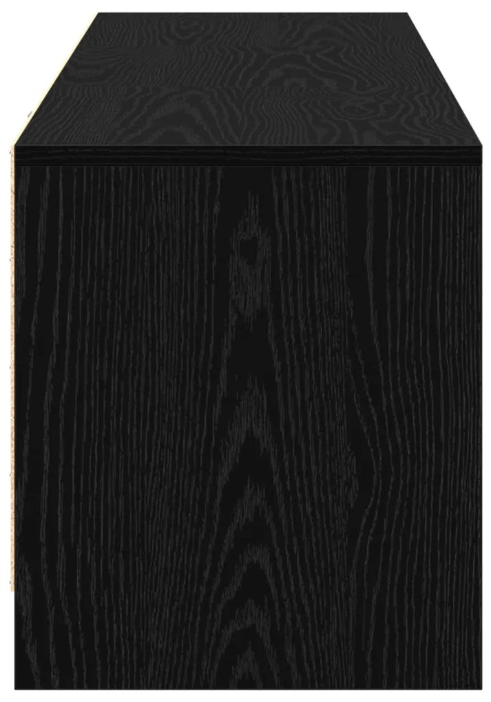 TV Szekrény LED Fekete Tölgy 140x34x40 cm Szerelt Fa