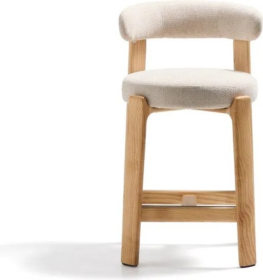 Bézs-világos natúr színű kőrisfa bárszék (ülésmagasság 65 cm) Granite – Kave Home