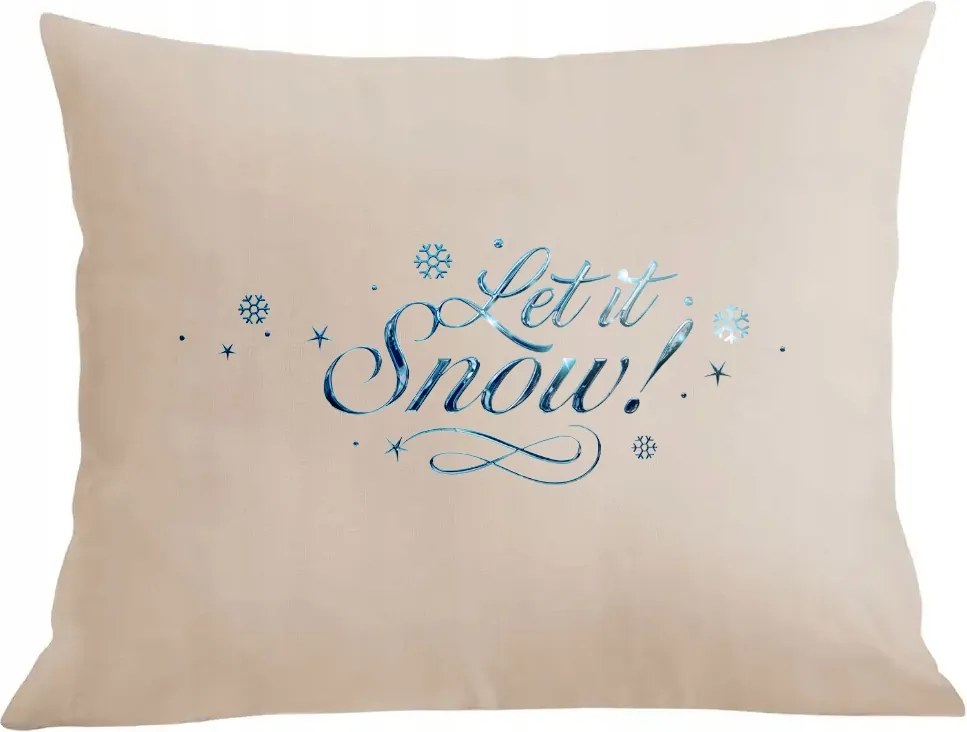 Párna karácsonyi párnahuzat Let it snow