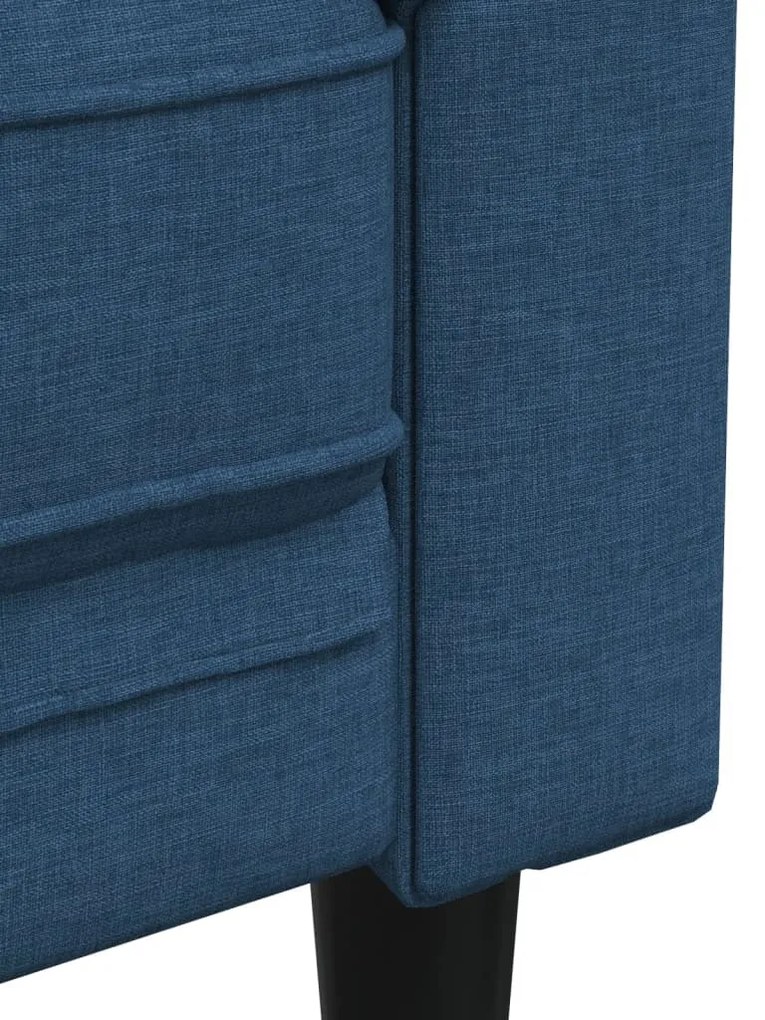 kék szövet Chesterfield kanapé