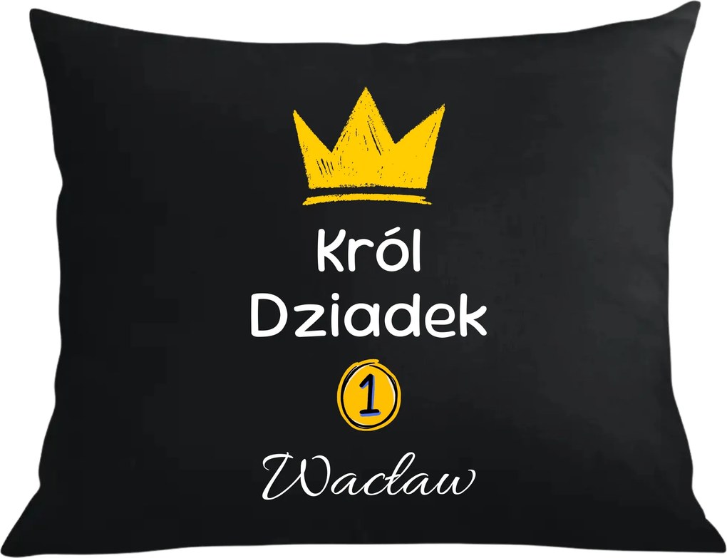 Párna párnahuzat Vicces nyomott minta Király Nagypapa Első Név Ajándék