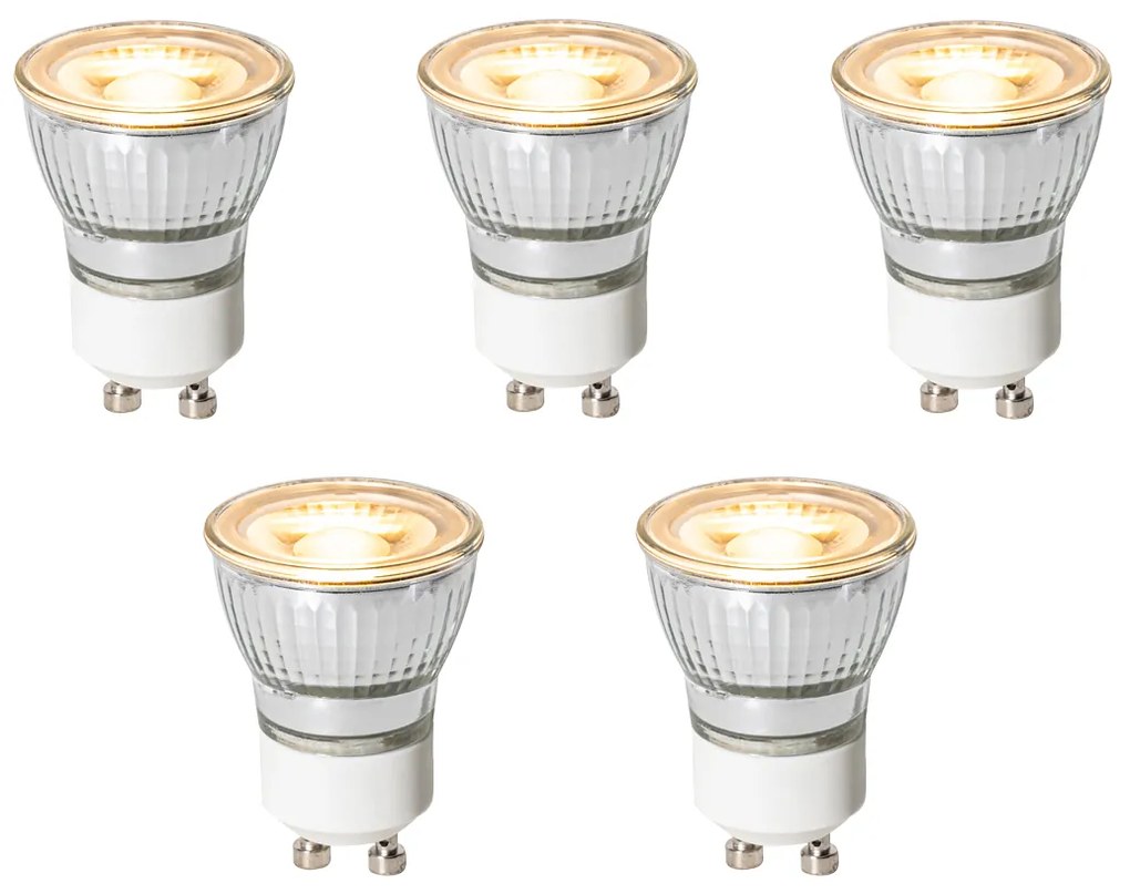 5 darabos GU10 3 lépésben dimmelhető LED izzókészlet 35 mm 4W 220 lm 2700K
