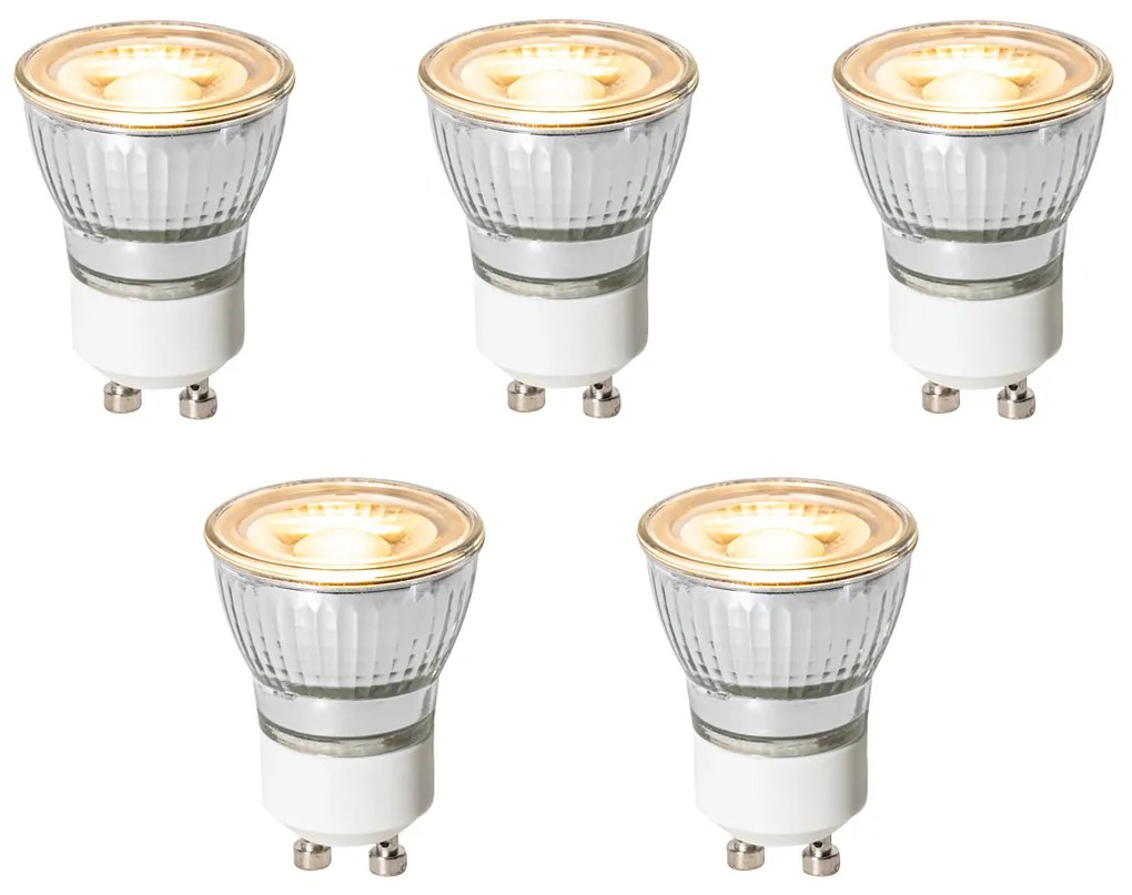 5 db-os GU10 3 lépésben szabályozható LED izzó 35 mm 4W 220 lm 2700K