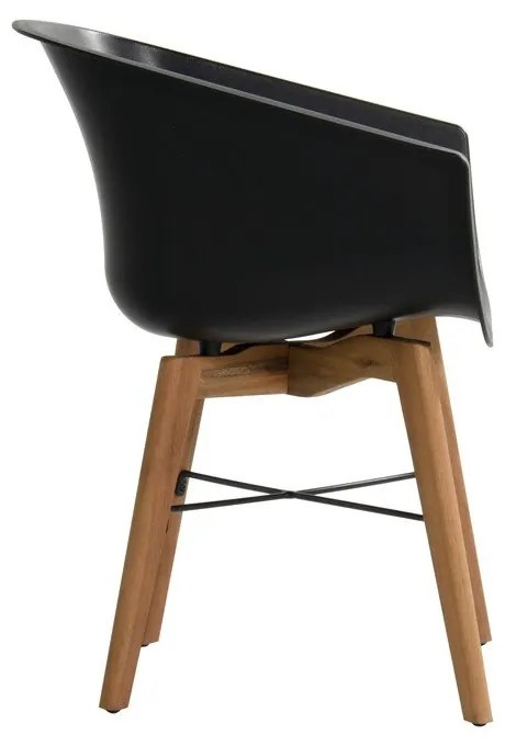 Fekete műanyag kerti szék szett 2 db-os Amalia – Hartman