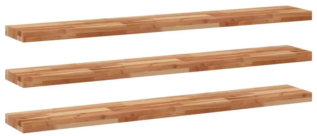 3 db olajbevonatú tömör akácfa függőpolc 160 x 20 x 4 cm
