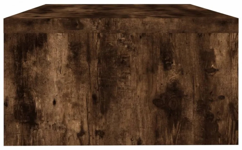 füstös tölgy színű szerelt fa monitorállvány 42 x 24 x 13 cm