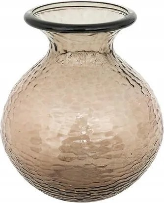 Alric váza kalapált üvegből 33 cm barna