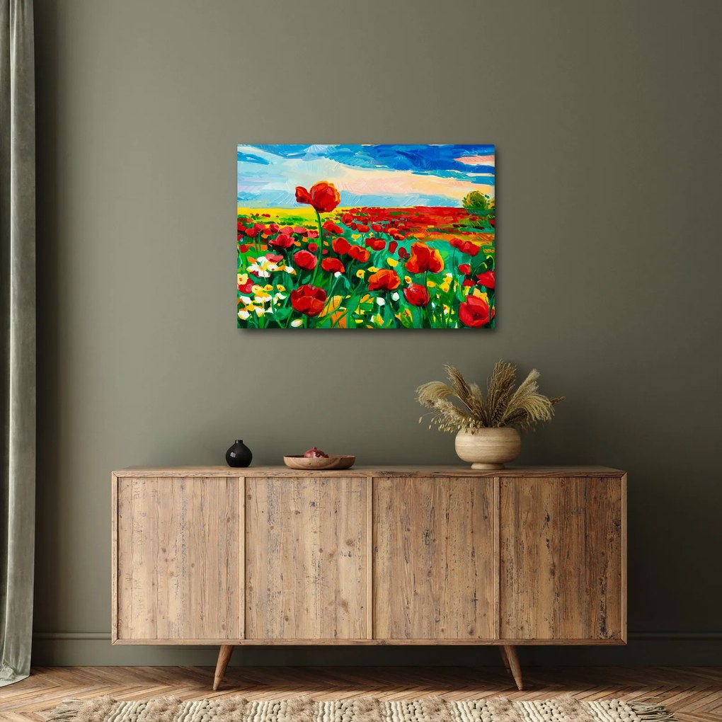 Kép egy mező mákkal (70x50 cm)