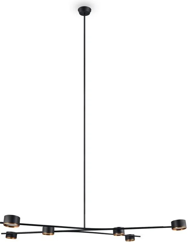 Fekete fém függőlámpa Coda – Trio Select