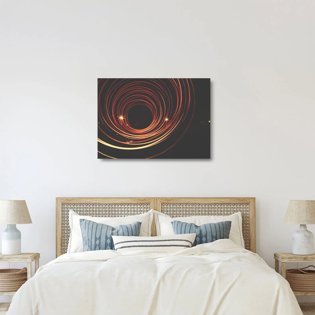 Absztrakt vonalak képe (üvegen) (70x50 cm)