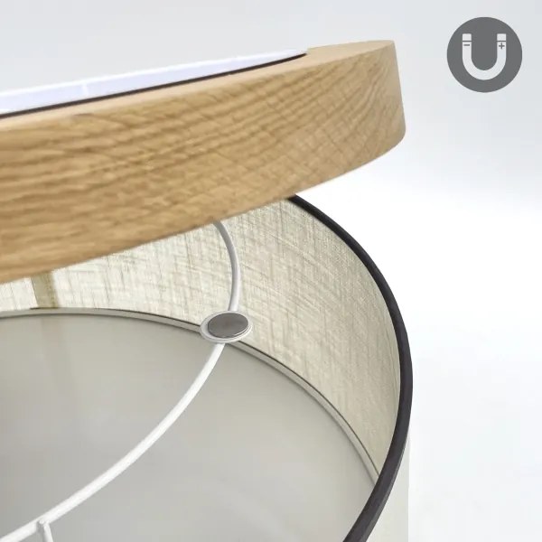 Brilagi - LED Mennyezeti lámpa BELLADONNA 2xE27/15W/230V átm. 40 cm krémes/tölgy