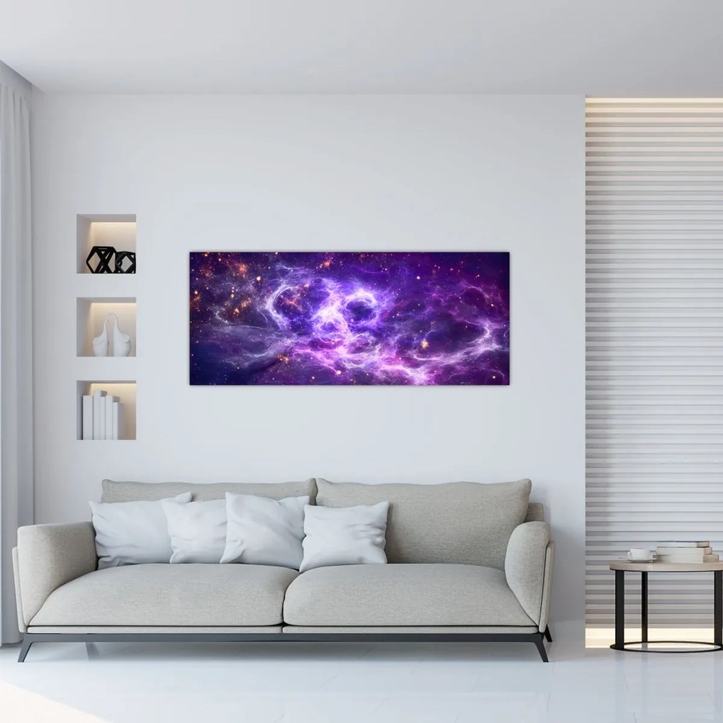 Kép - Lila Univerzum (120x50 cm)