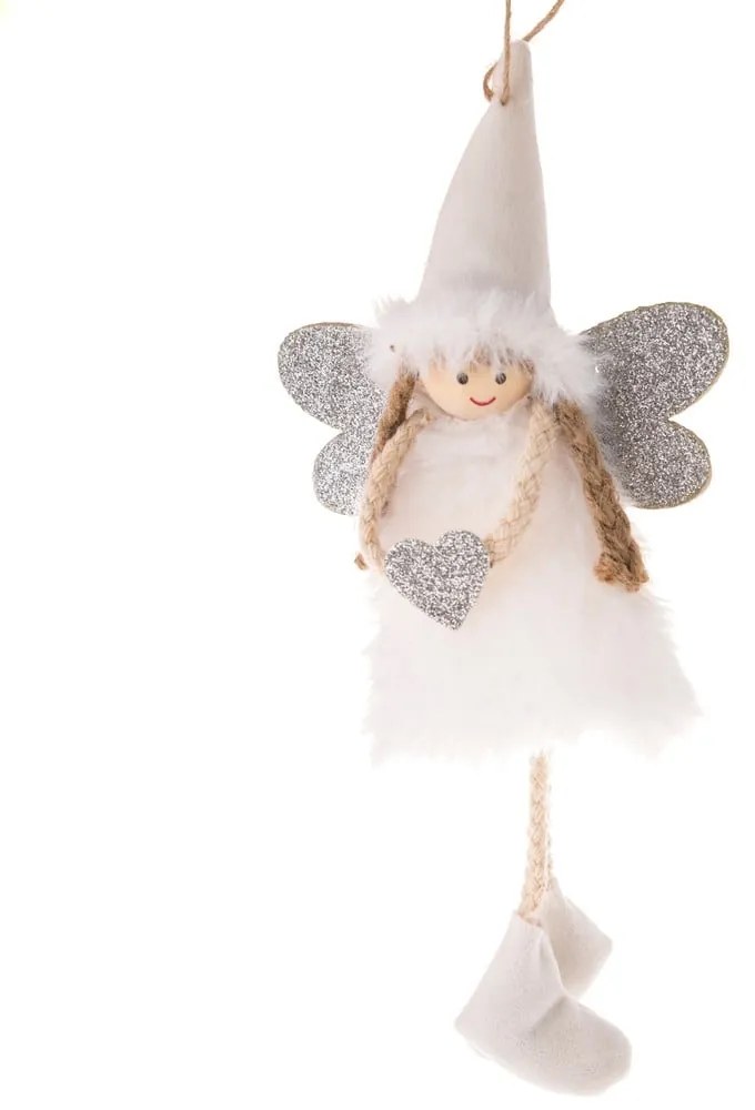 Textil karácsonyfadísz 10 cm Angel – Dakls