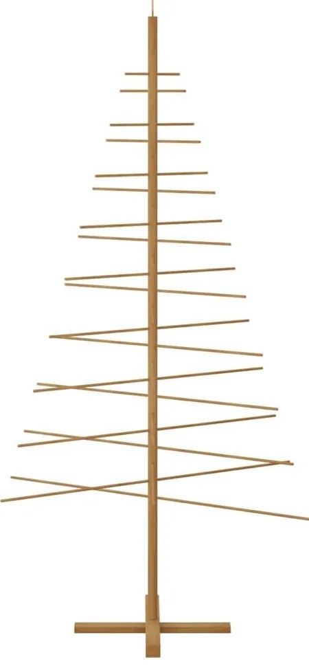 Fából készült Karácsonyfa állvánnyal Barna 210 cm bambusz