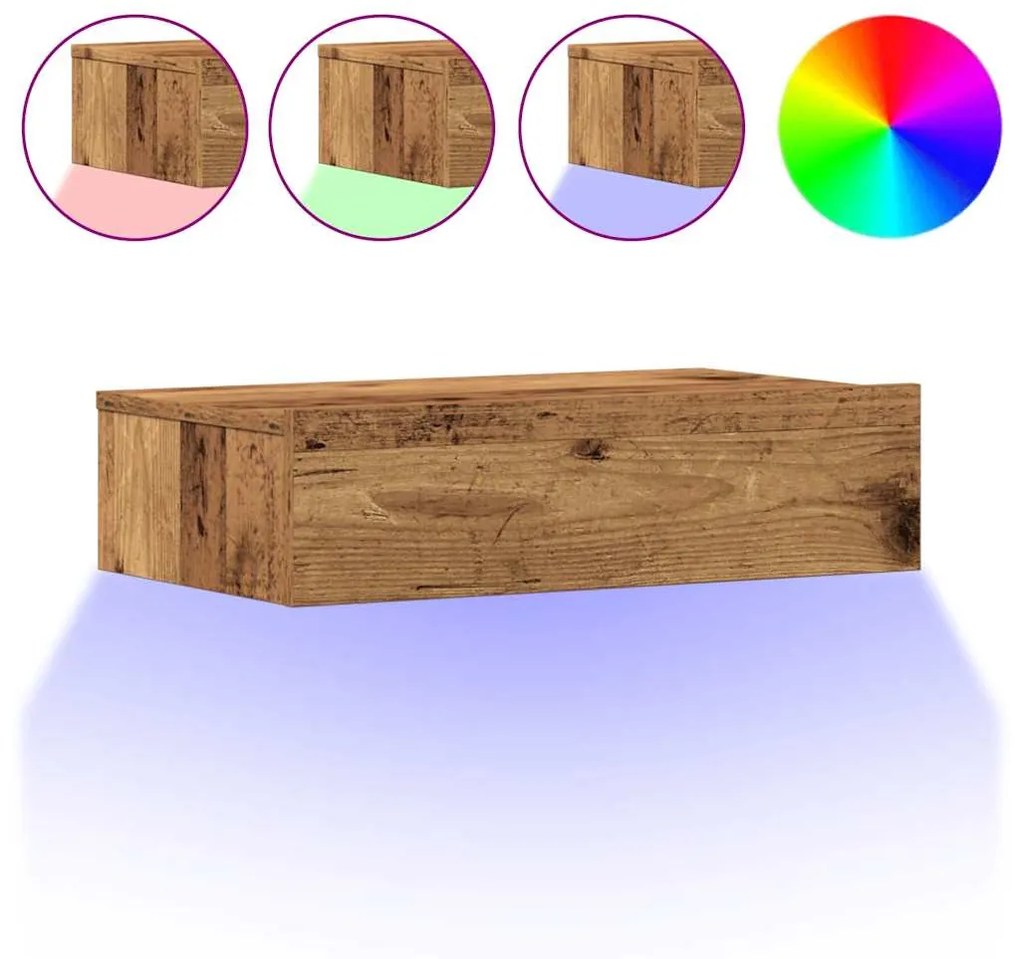 éjjeliszekrény antik fa 60 x 35 cm szerelt fa