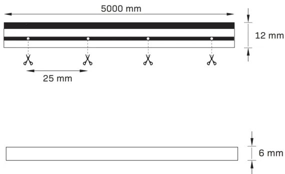 LED szalag NEON 5 m LED/27W/12V 4000K IP65