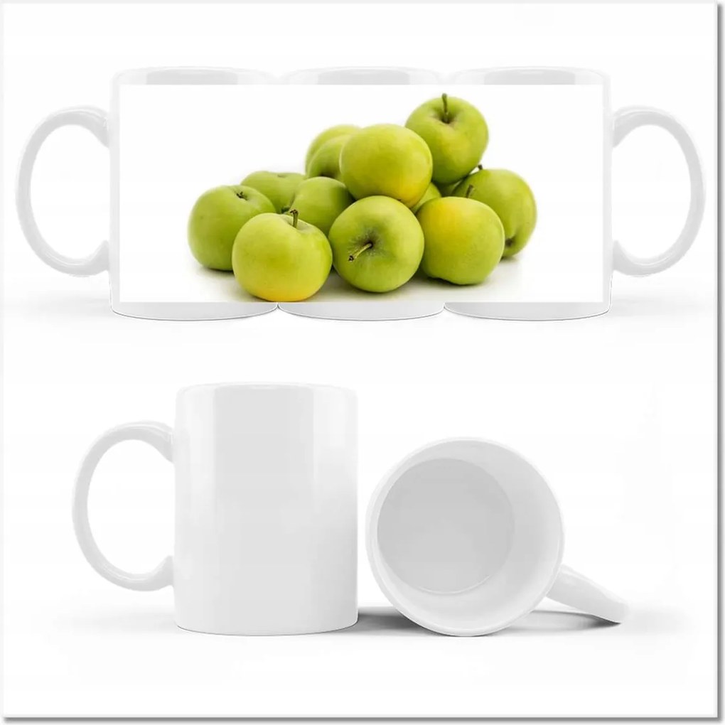 Zöld alma mintás bögre