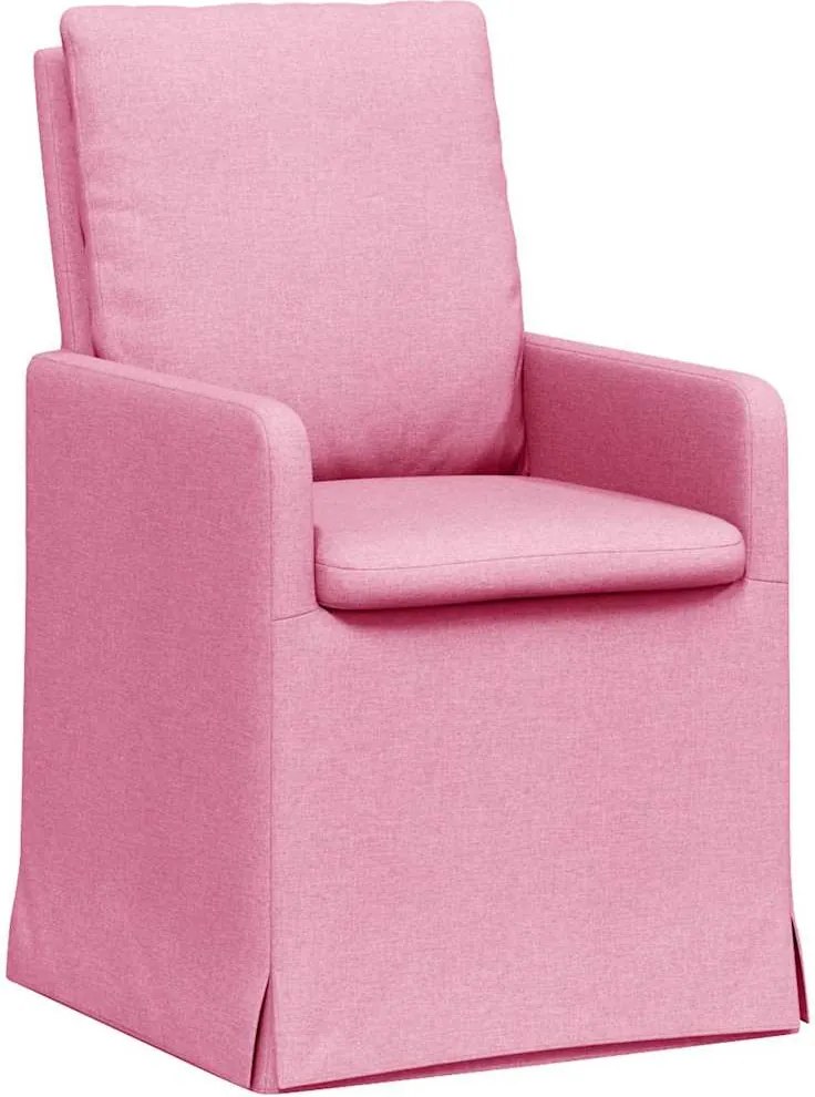 vidaXL Étkező Székek 2 pcs Rózsaszín 57 x 67 x 98 cm szövet