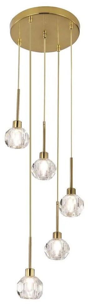 Rabalux 5396 - Csillár zsinóron KASSIA 5xG9/5W/230V