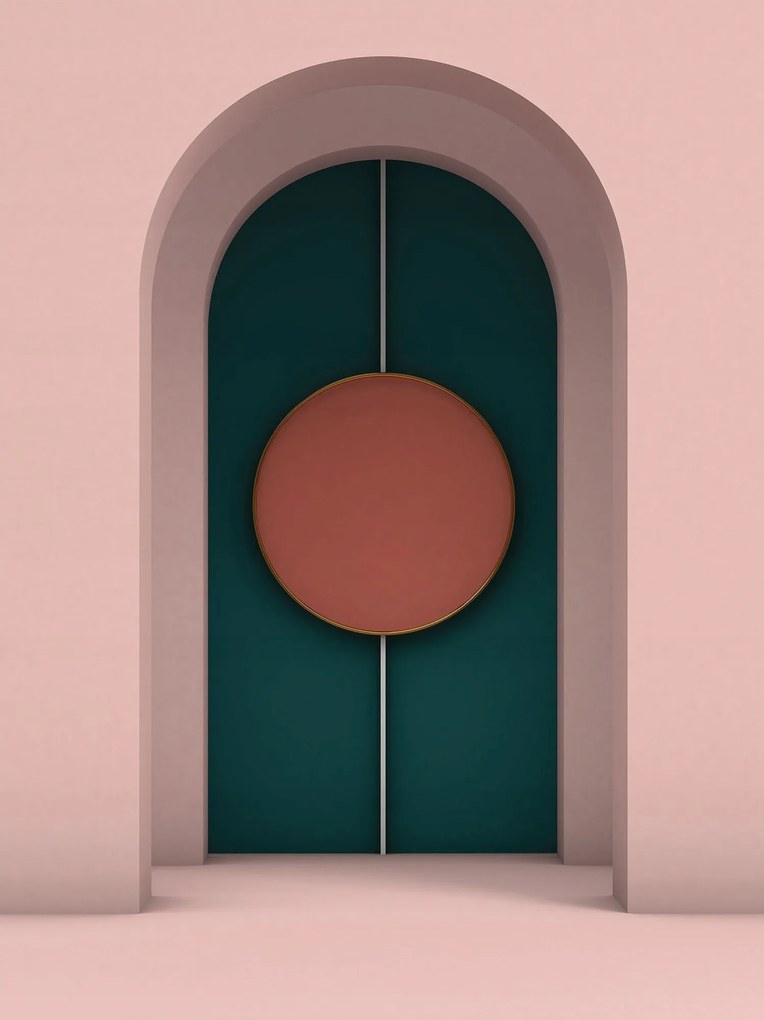 Flizelin fotótapéta Ív Ovális minimalizmus Skandinávia loft 184x254 +ragasztó