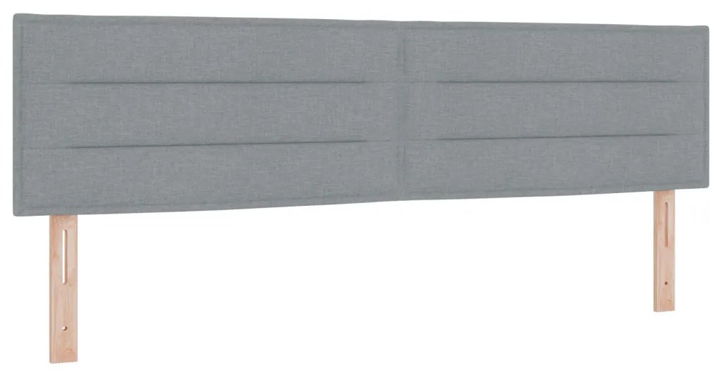 vidaXL Boxspring Ágy Mattal Világosszürke 180x200 cm Szövet