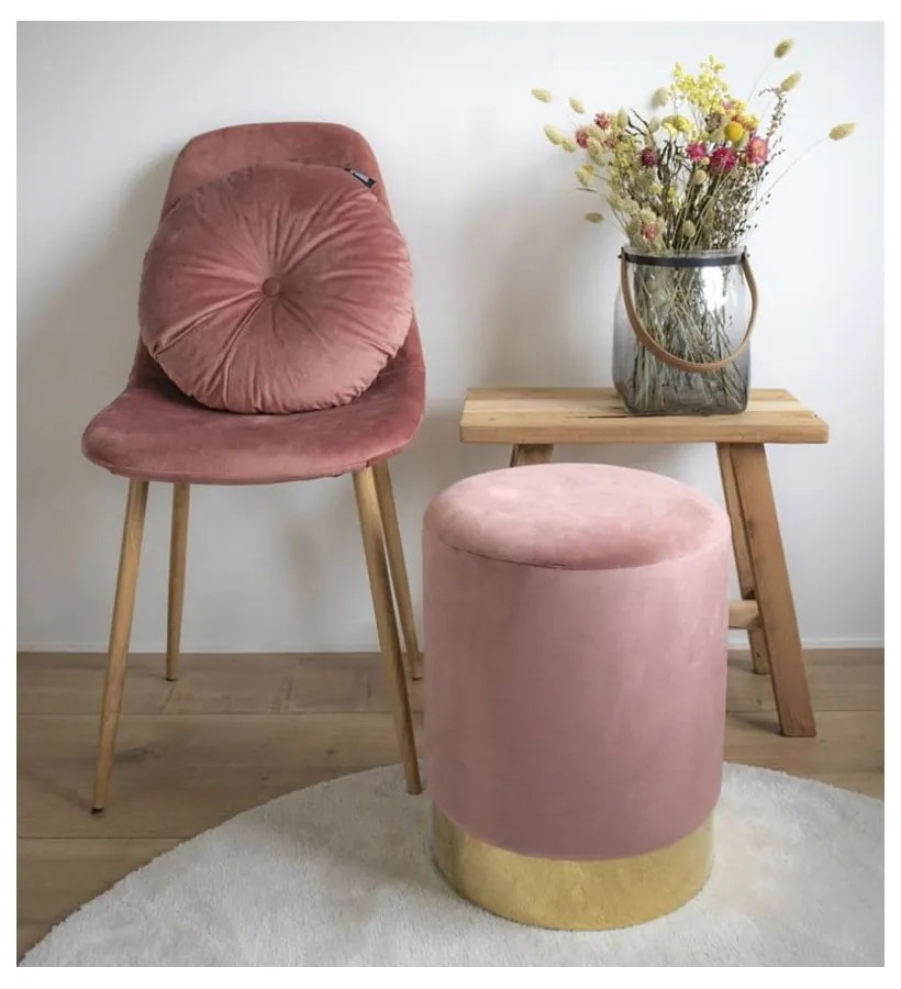 Gamby rózsaszín puff, ø 34 cm - House Nordic