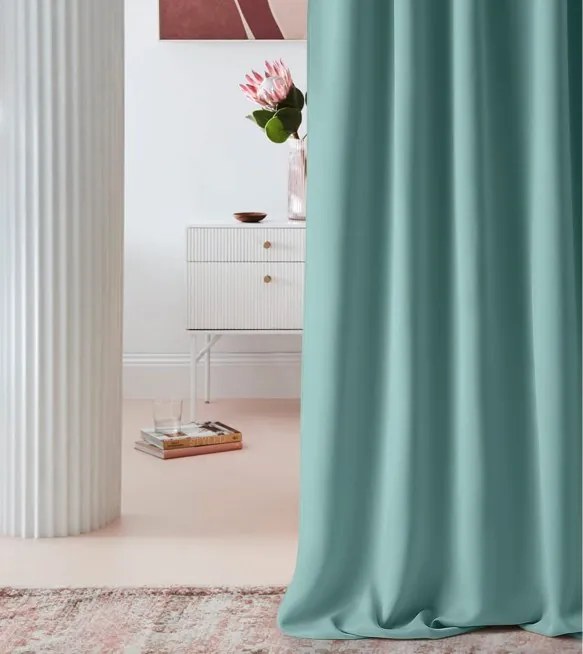 Gyönyörű dekoratív menta zöld függöny 140 × 260 cm