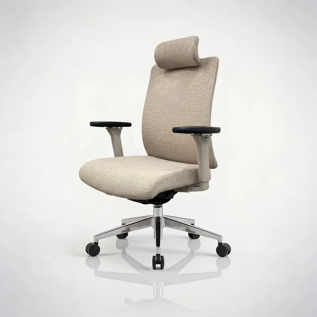 Ergonómikus, forgó irodai szék, világos bézs: VECTOR
