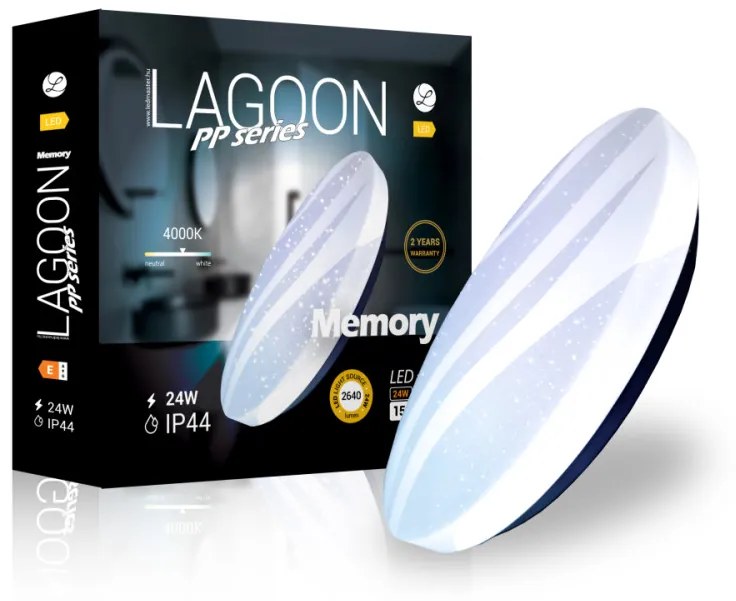 Lagoon Memory 24W-os ø390mm kerek natúr fehér mennyezeti lámpa IP44