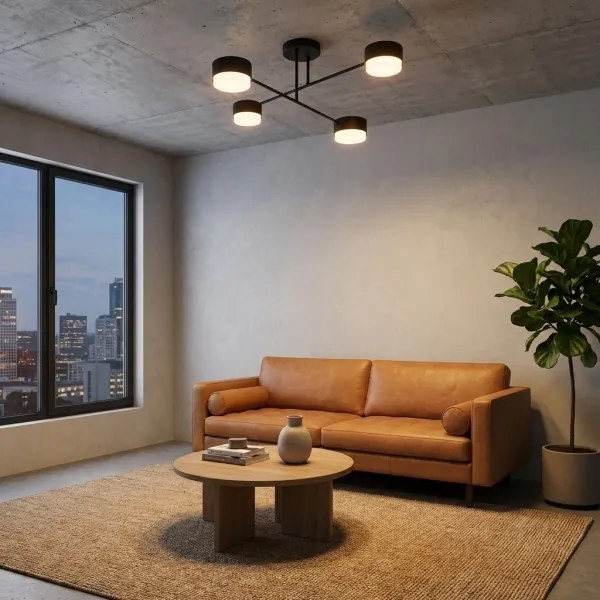 Brilagi - LED felületre szerelhető csillár MONO 4xGX53/12W/230V fekete