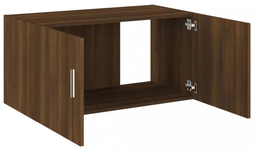 barna tölgy színű szerelt fa faliszekrény 80 x 39 x 40 cm