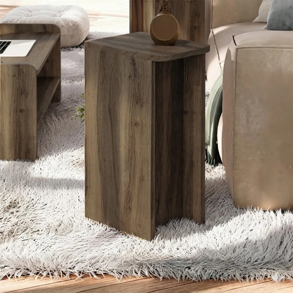 Amon - Travertine, Antique Walnut
