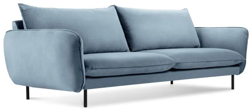 Vienna világoskék bársony kanapé, 230 cm - Cosmopolitan Design