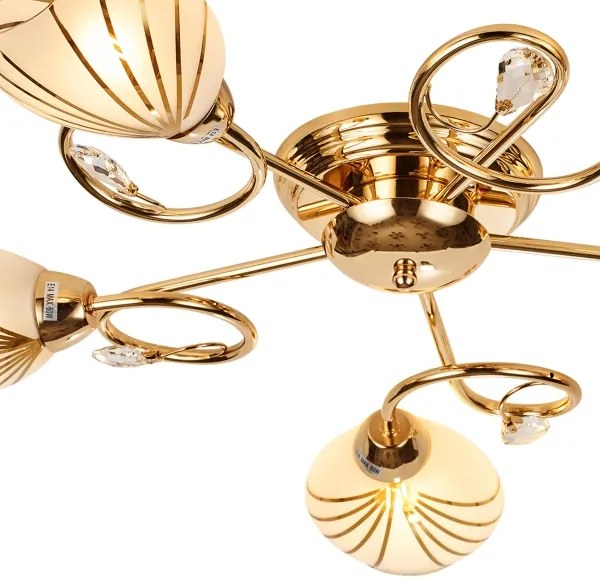 Brilagi - Felületre szerelhető csillár MEGAPOLIS 5xE14/60W/230V arany